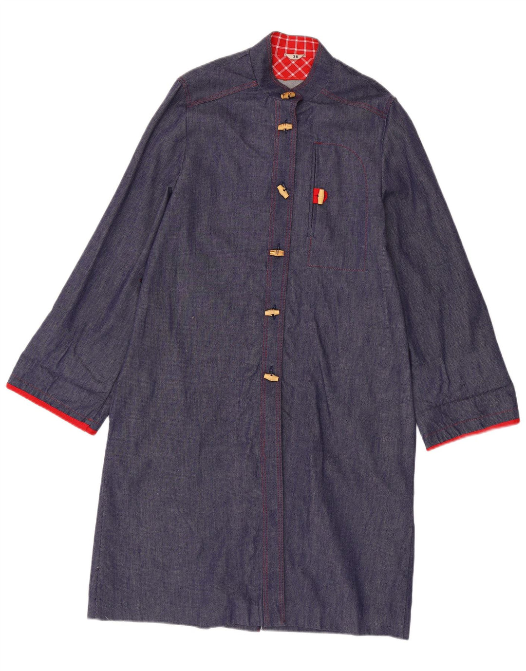 Vintage Γυναικείο Παλτό EU 36 Small Navy Blue Cotton