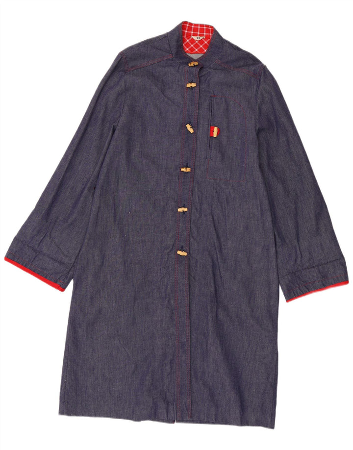 Vintage Γυναικείο Παλτό EU 36 Small Navy Blue Cotton