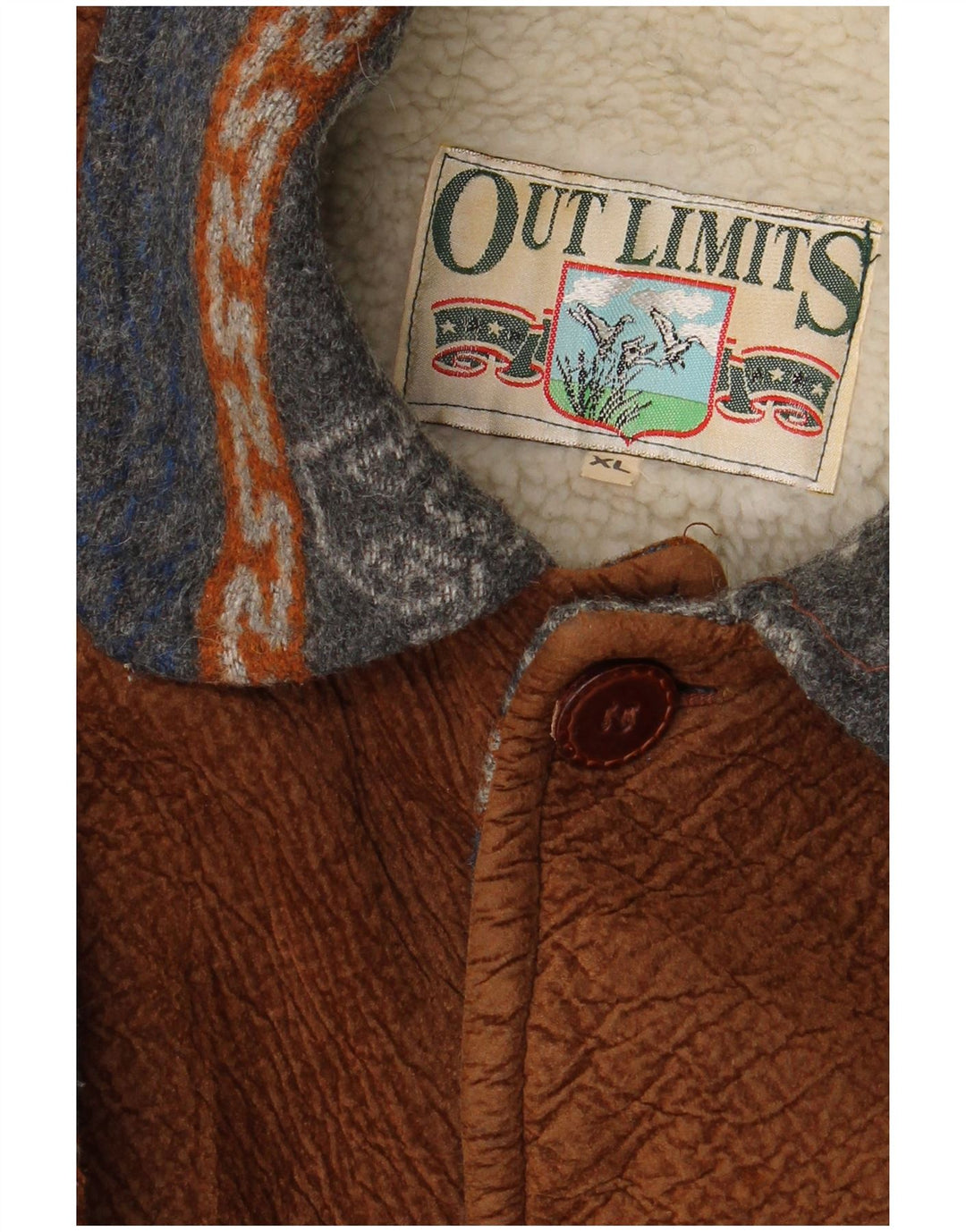 VINTAGE Ανδρικό σακάκι Sherpa UK 42 XL Navy Blue Fair Isle