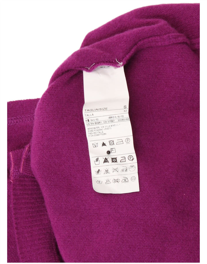 Γυναικείο πουλόβερ Benetton Cardigan UK 8 Small Purple Wool
