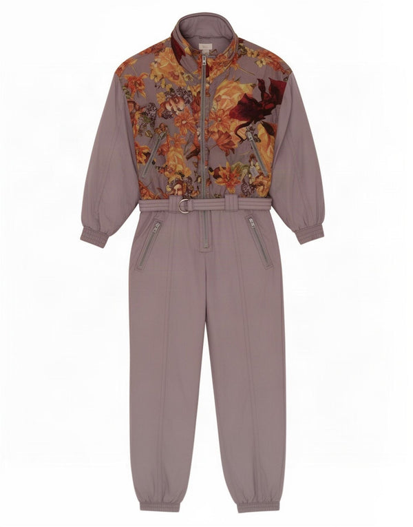Etirel Womens Ski Jumpsuit UK 12 Medium Purple Floral Polyamide