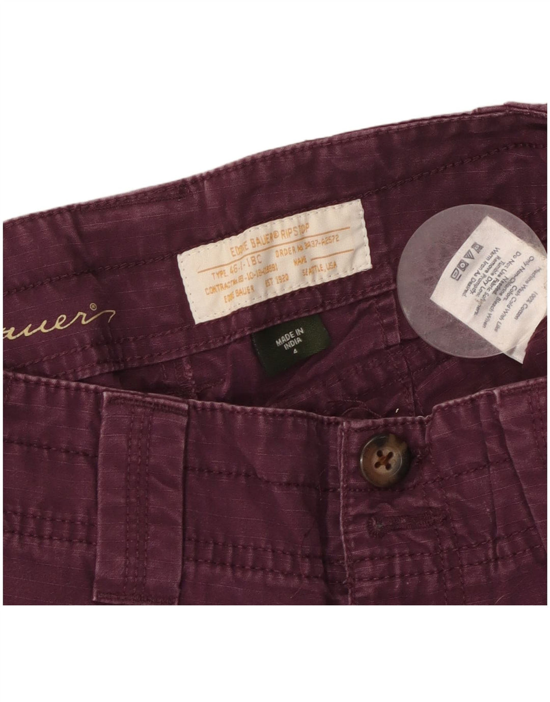 Eddie Bauer Γυναικείο σορτς Chino US 4 Small W32 Μωβ βαμβακερό