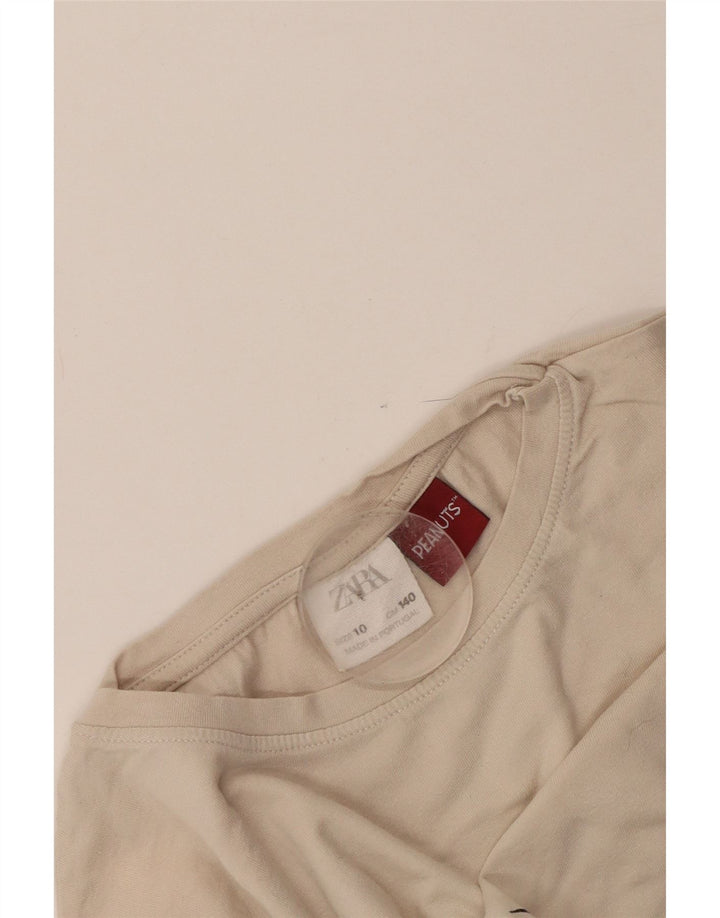 Zara Boys Graphic T-Shirt Top 9-10 Years Off White