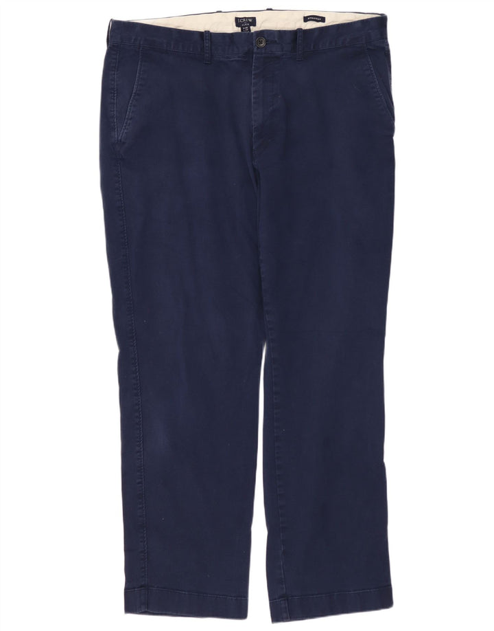 J. CREW Ανδρικό παντελόνι Chino Flex ίσιο W36 L30 Navy Blue Cotton