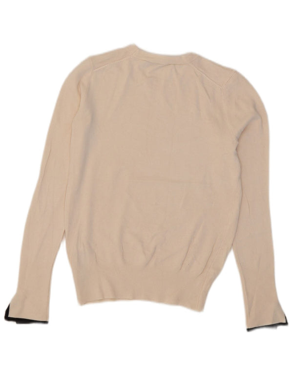 Zara Γυναικείο πουλόβερ με λαιμόκοψη Crop Crop UK 10 Small Beige Viscose