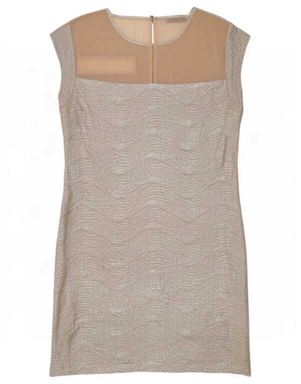 Γυναικείο φόρεμα με θήκη Oasis UK 12 Medium Silver Chevron Polyester