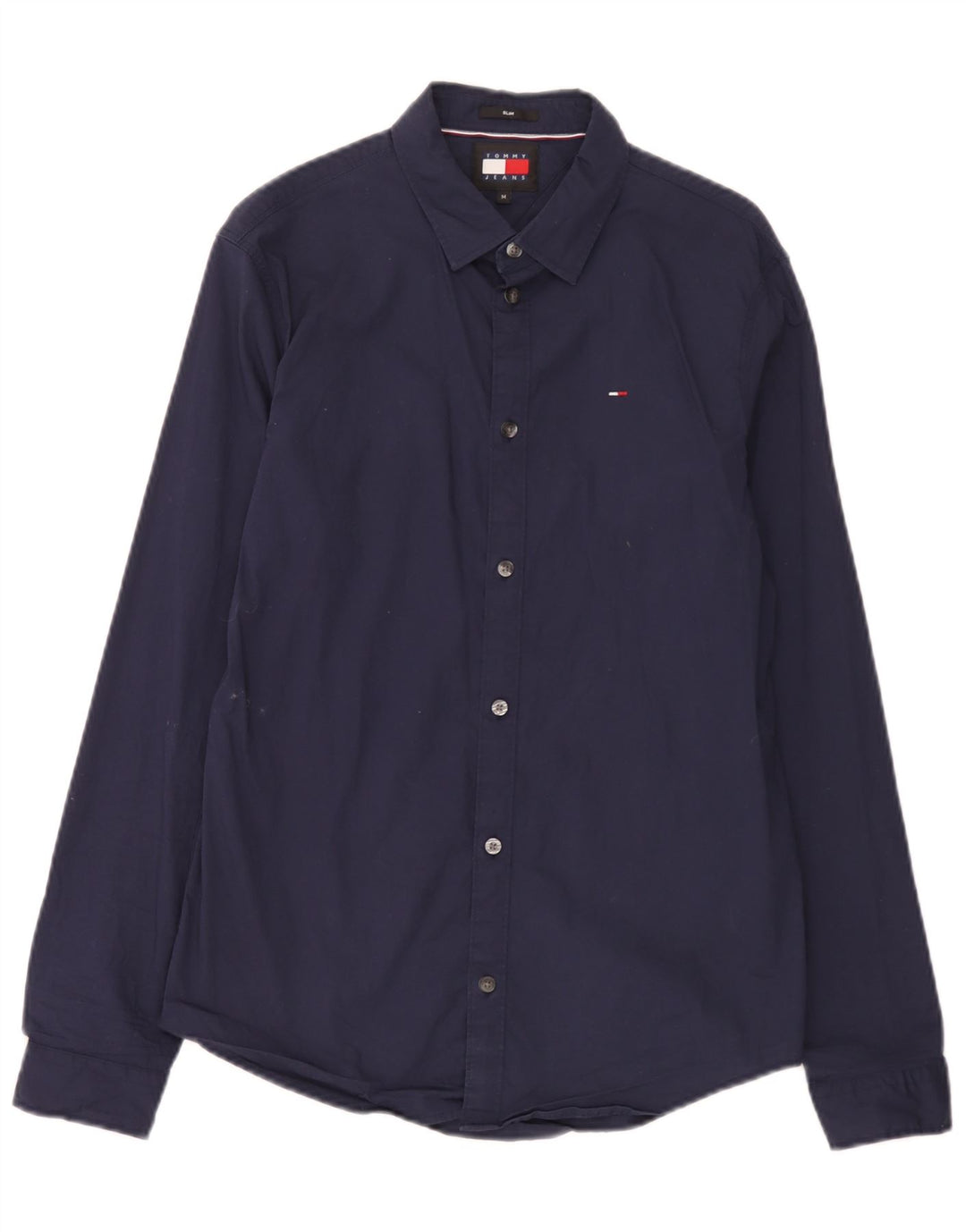 Ανδρικό πουκάμισο Tommy Hilfiger Slim μεσαίο μπλε βαμβακερό