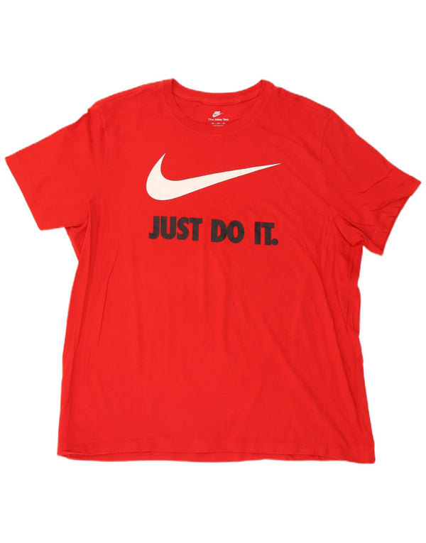 Ανδρικό γραφικό μπλουζάκι Nike 2XL κόκκινο