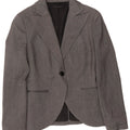 Sisley Γυναικείο σακάκι με 1 κουμπί UK 8 Small Grey
