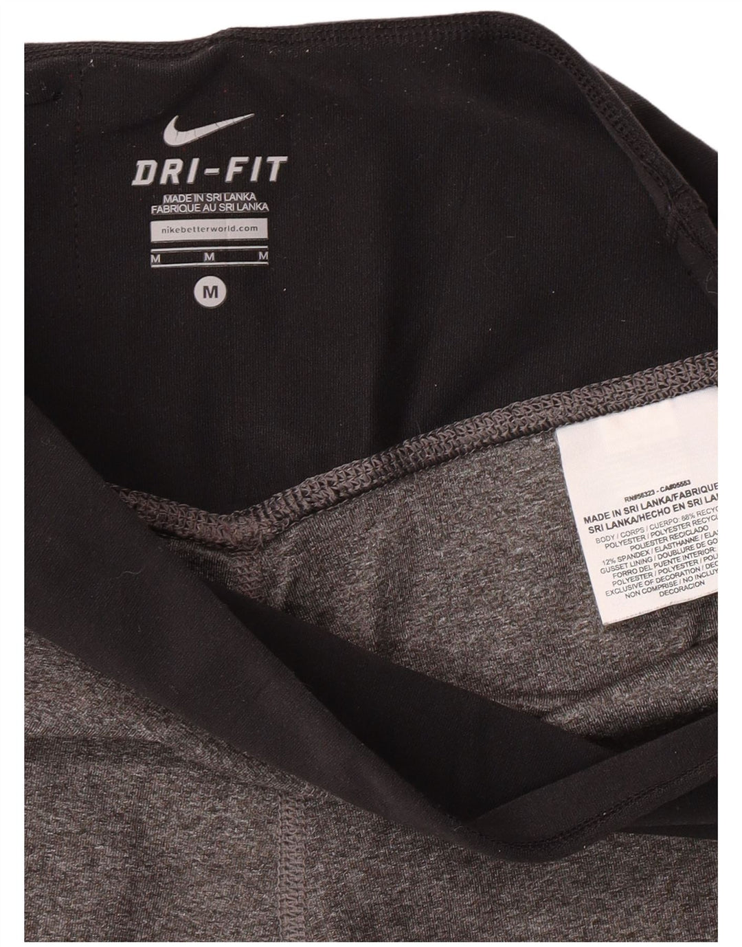 Γυναικεία κολάν NIKE Dri Fit UK 12 μεσαίου γκρι χρώματος πολυεστέρας