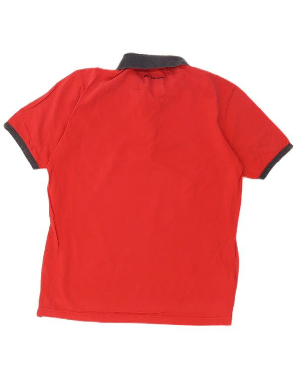 Sergio Tacchini Ανδρικό μπλουζάκι πόλο IT 52 μεγάλο κόκκινο βαμβακερό