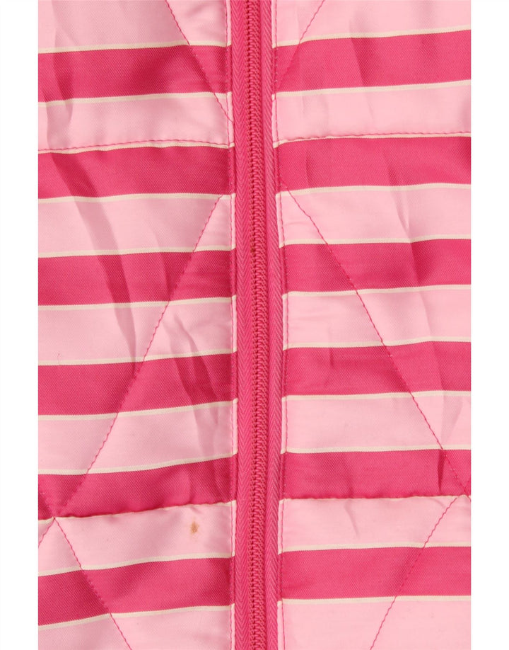 TRISSI Womens Padded Gilet UK 12 Medium Pink Striped Vintage Trissi and Second-Hand Trissi from Messina Hembry 