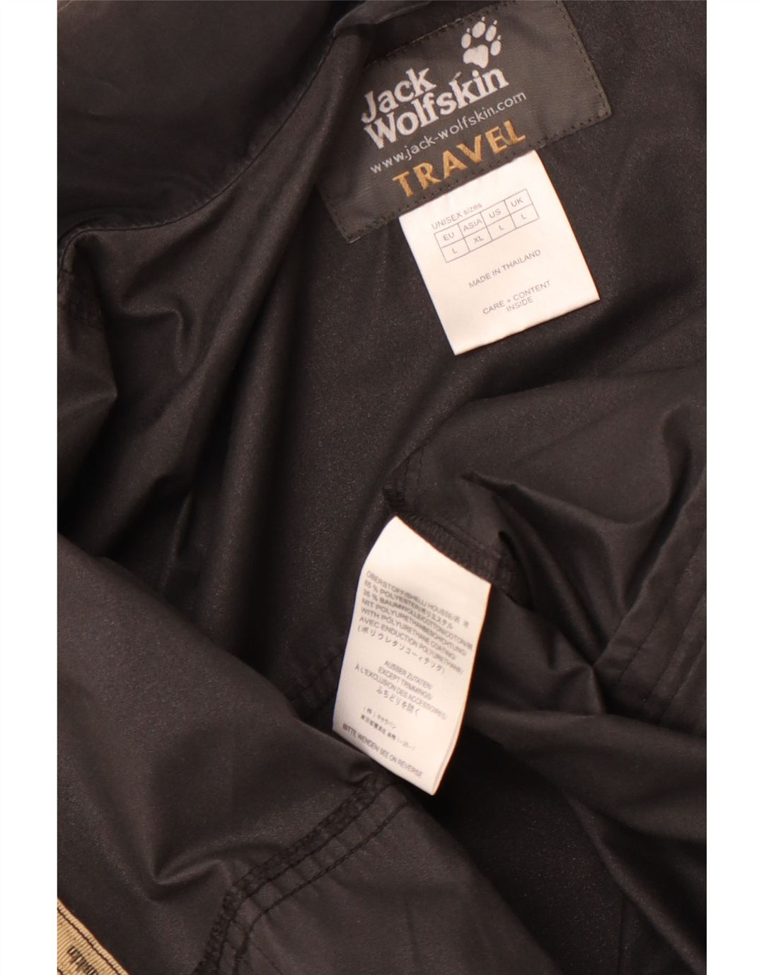 Jack Wolfskin Ανδρικό μπουφάν βροχής UK 40 μεγάλο μαύρο πολυεστέρα