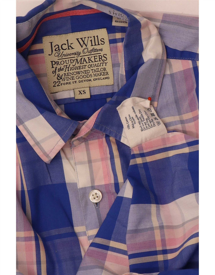 Ανδρικό πουκάμισο Jack Wills XS Blue Check Cotton