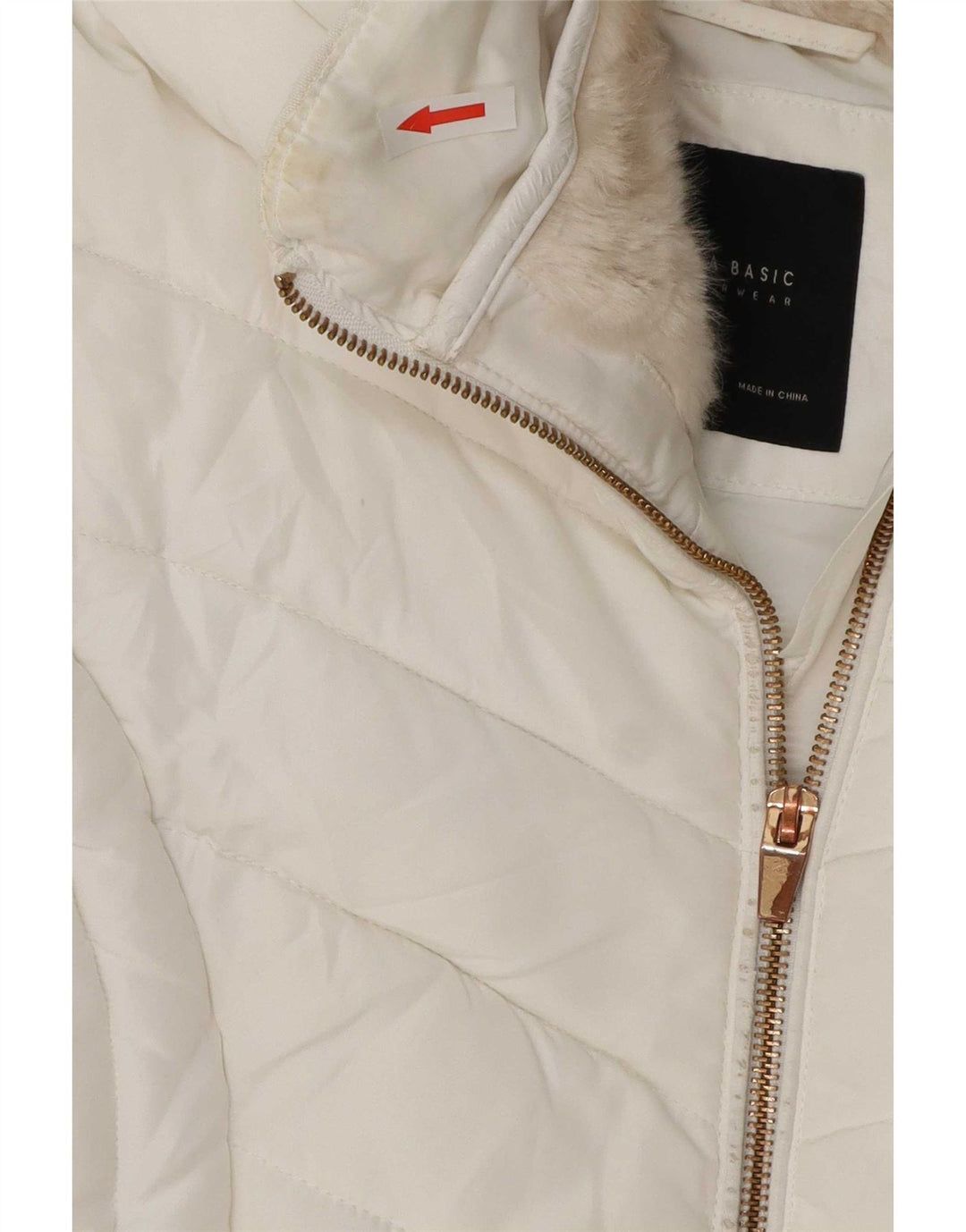 Zara Γυναικείο μπουφάν UK 14 Large White