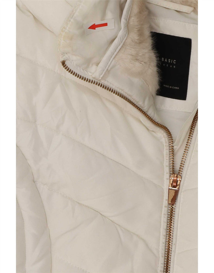 Zara Γυναικείο μπουφάν UK 14 Large White