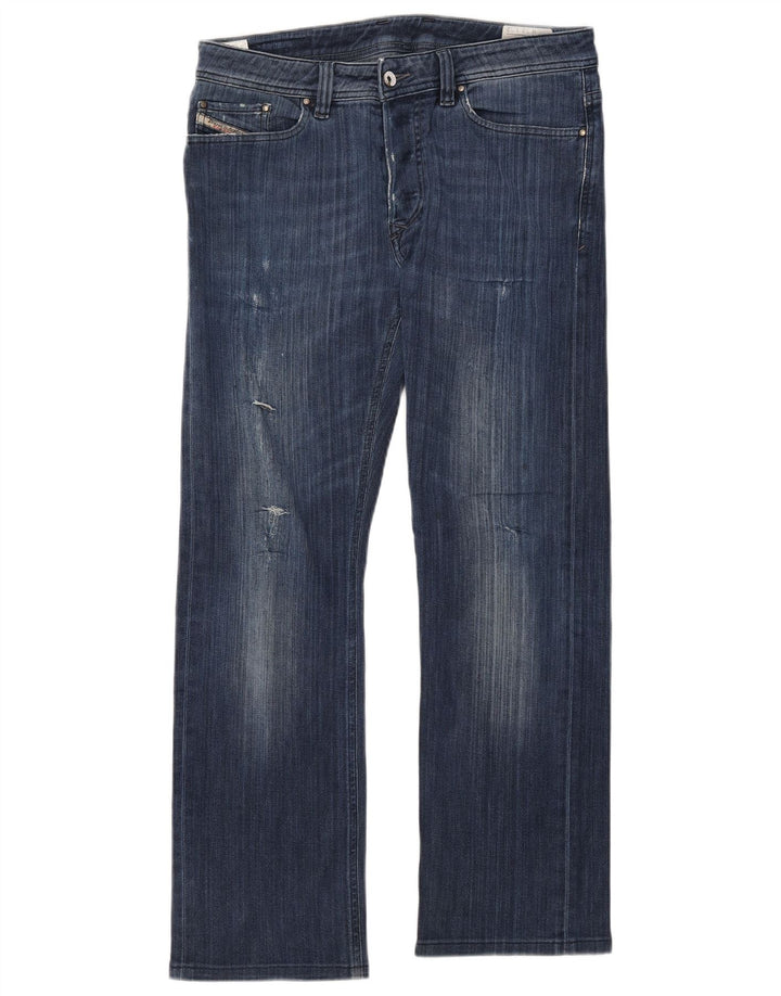 Ανδρικό τζιν DIESEL Viker Distressed Straight W33 L32 Μπλε βαμβακερό