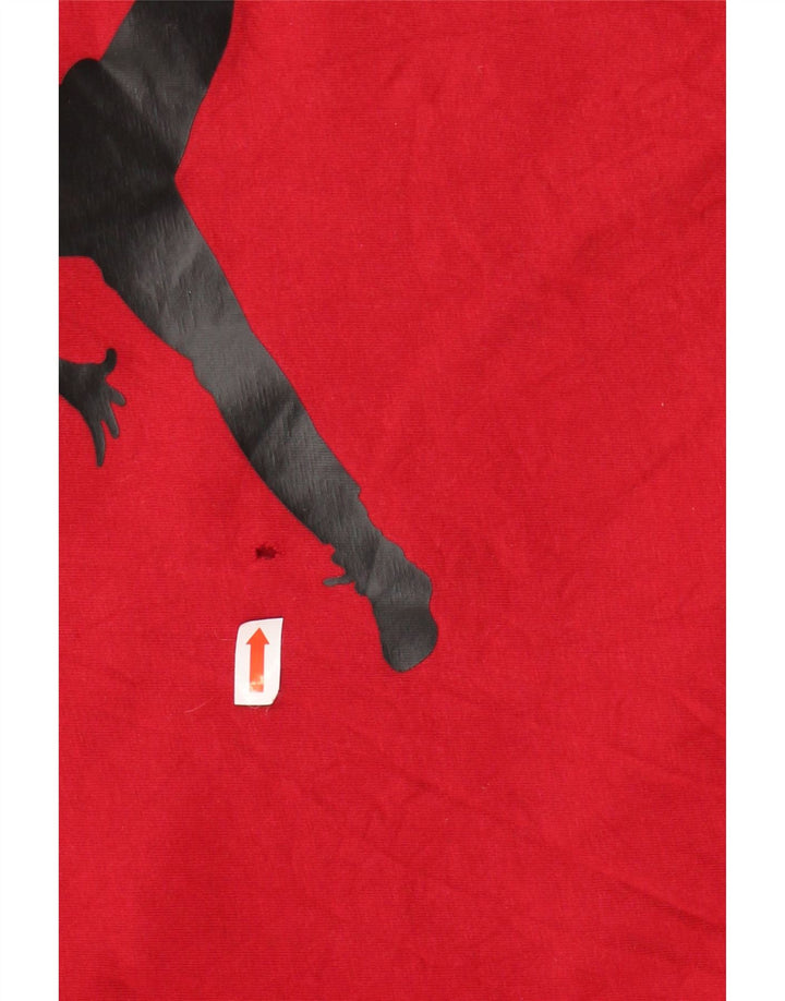 JORDAN Ανδρικό γραφικό T-Shirt Top Μεσαίο κόκκινο βαμβακερό