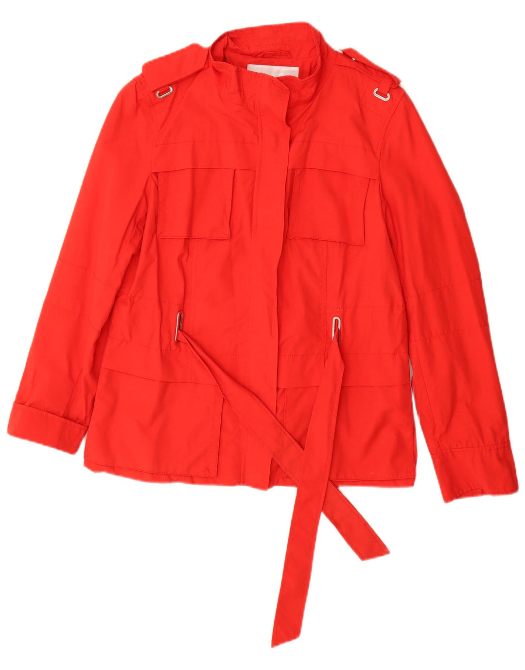 Zara Γυναικείο Military Utility Jacket UK 14 μεγάλο κόκκινο βαμβακερό
