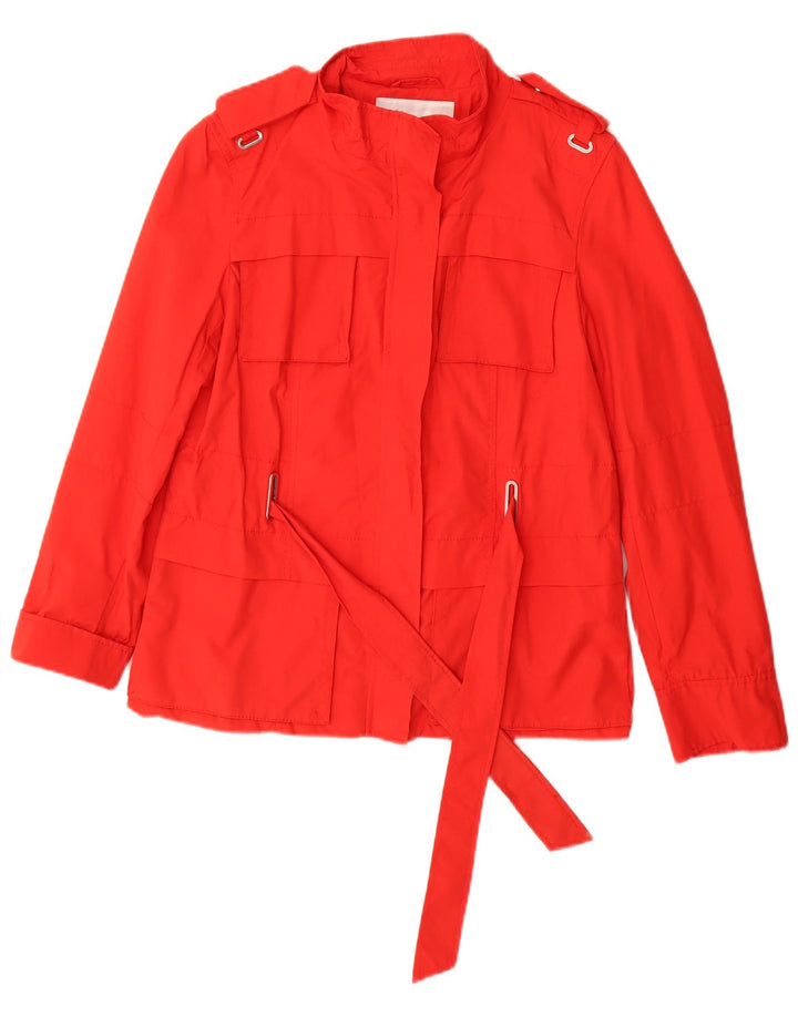 Zara Γυναικείο Military Utility Jacket UK 14 μεγάλο κόκκινο βαμβακερό