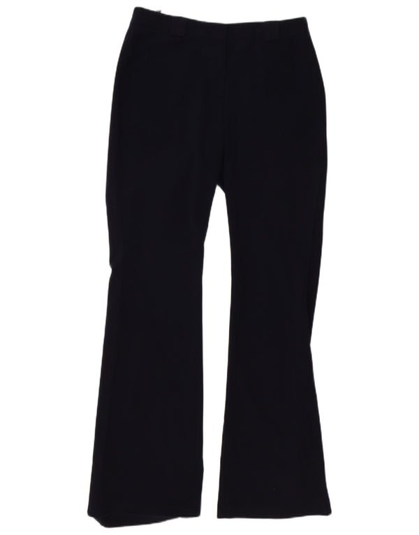 Marks & Spencer Γυναικεία Flare Casual Παντελόνια UK 10 Small W27 L32 Navy Blue