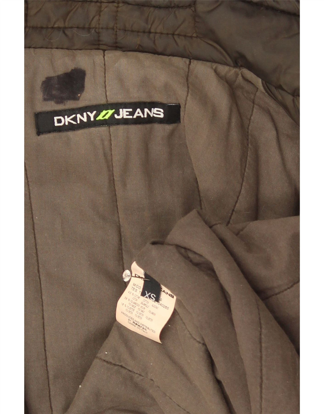Dkny Γυναικείο Παλτό UK 6 XS Χακί Βαμβακερό