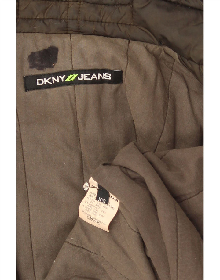 Dkny Γυναικείο Παλτό UK 6 XS Χακί Βαμβακερό
