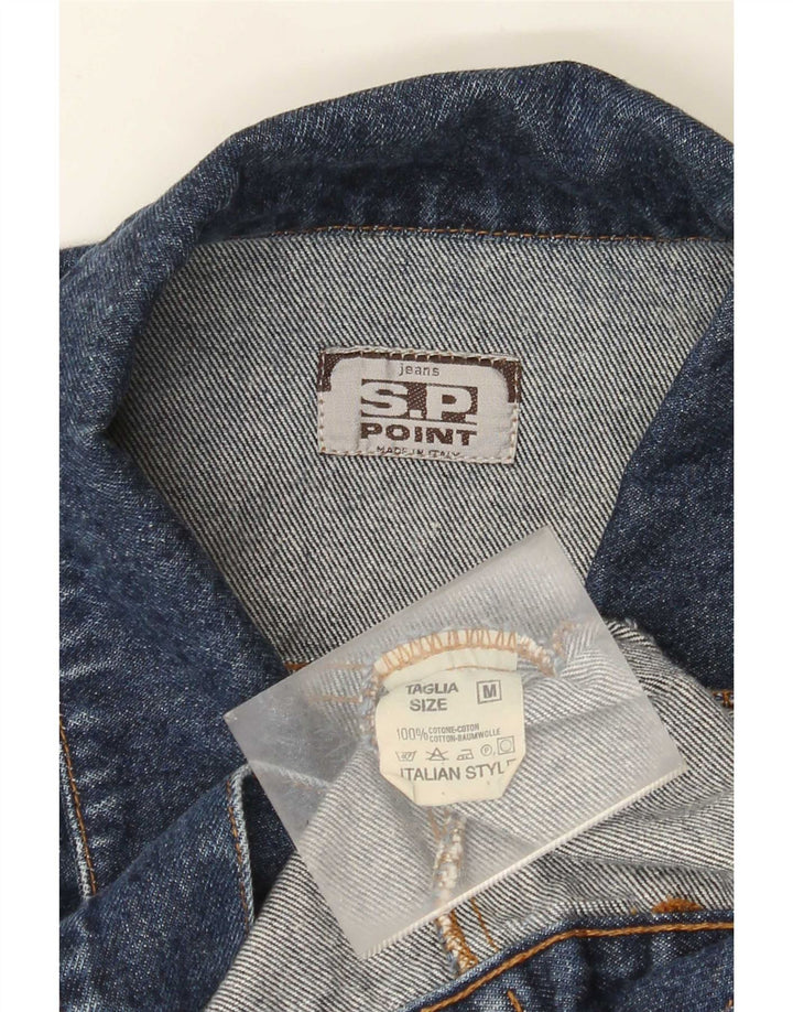 Vintage Γυναικείο Crop Τζιν Μπουφάν UK 14 Medium Blue Cotton