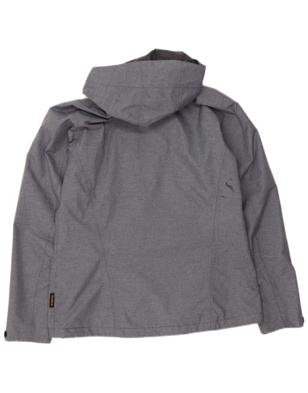 JACK WOLFSKIN Γυναικείο αδιάβροχο μπουφάν με κουκούλα UK 12 μεσαίο γκρι πολυεστέρας