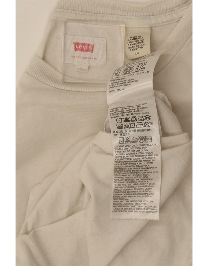 Ανδρικό T-Shirt Levi's Top μεγάλο λευκό βαμβακερό