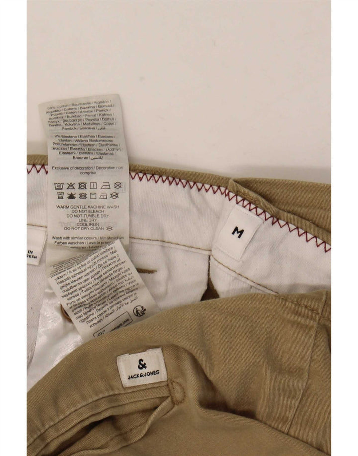 Jack & Jones Ανδρικό σορτς Chino κανονικό μεσαίο W32 από βαμβακερό χακί