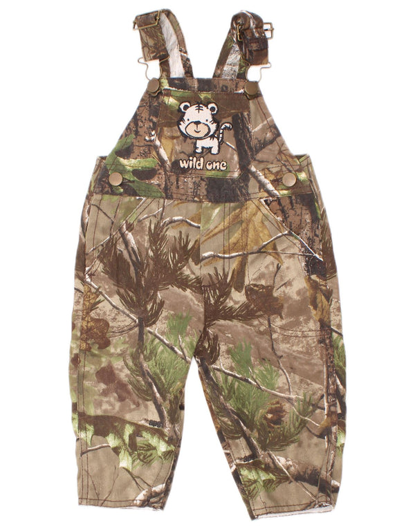Vintage Baby Boys Dungarees παντελόνι 9-12 μηνών W22 L8 καφέ