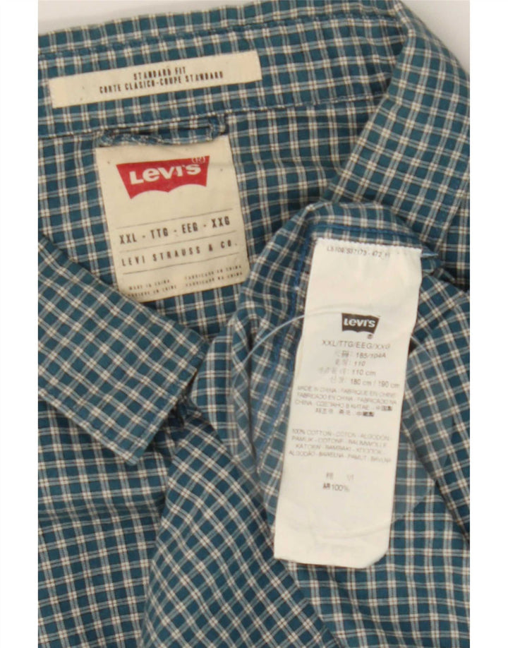 Ανδρικό πουκάμισο Levi's Standard Fit 2XL Blue Check Cotton
