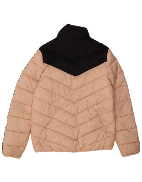 Champion γυναικείο μπουφάν με επένδυση UK 14 Medium Pink Colorblock Πολυαμίδιο
