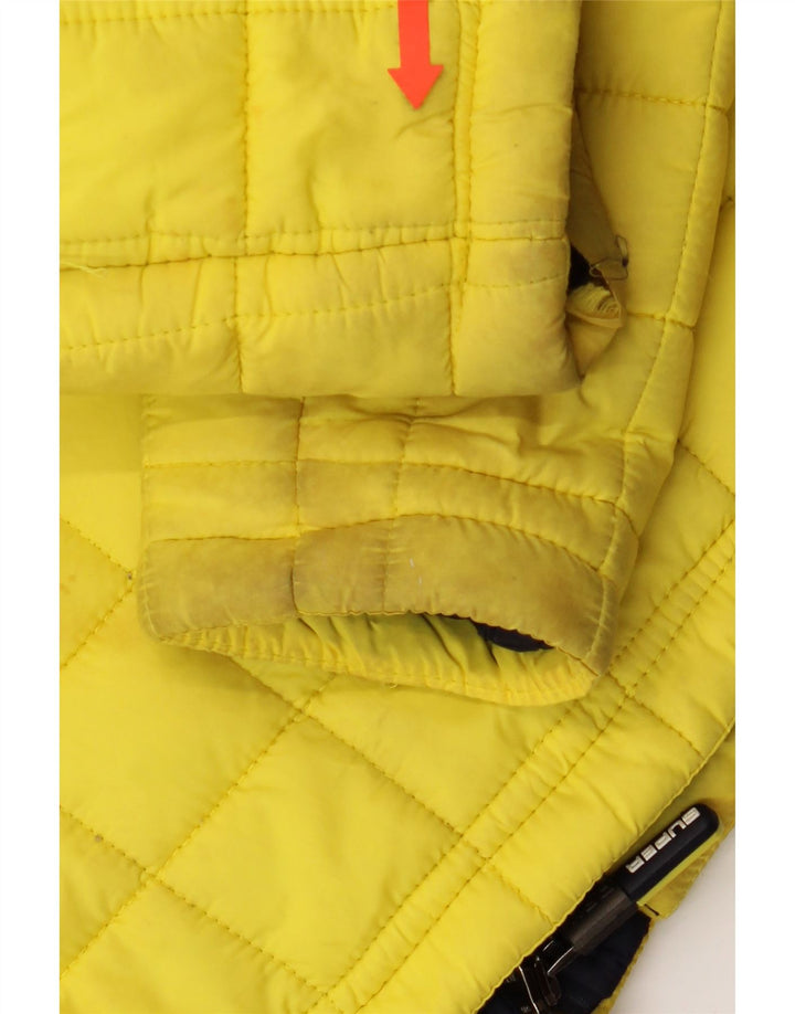 SUPERDRY Womens Padded Jacket UK 10 Small Yellow Nylon Vintage Superdry and Second-Hand Superdry from Messina Hembry 