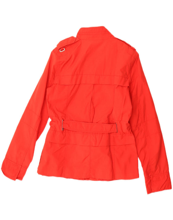 Zara Womens Military Jacket UK 12 Medium Red Cotton