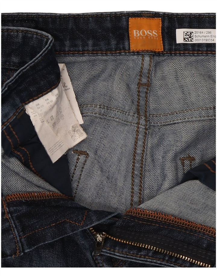Ανδρικό τζιν ίσιο Hugo Boss W33 L32 Navy Blue Cotton