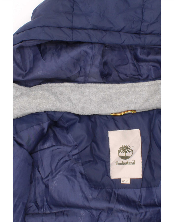 Μπουφάν Timberland Boys Hooded Gadded Jacket 7-8 Years Blue Polyester