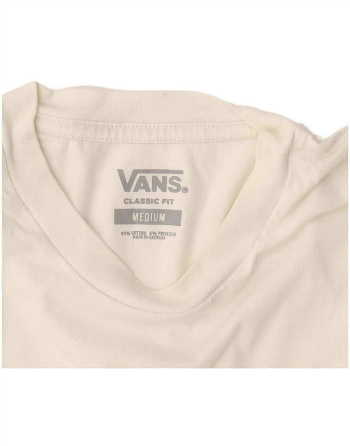 Ανδρικό μπλουζάκι Vans Classic Fit Τοπ μεσαίο λευκό χρώμα, βαμβακερό