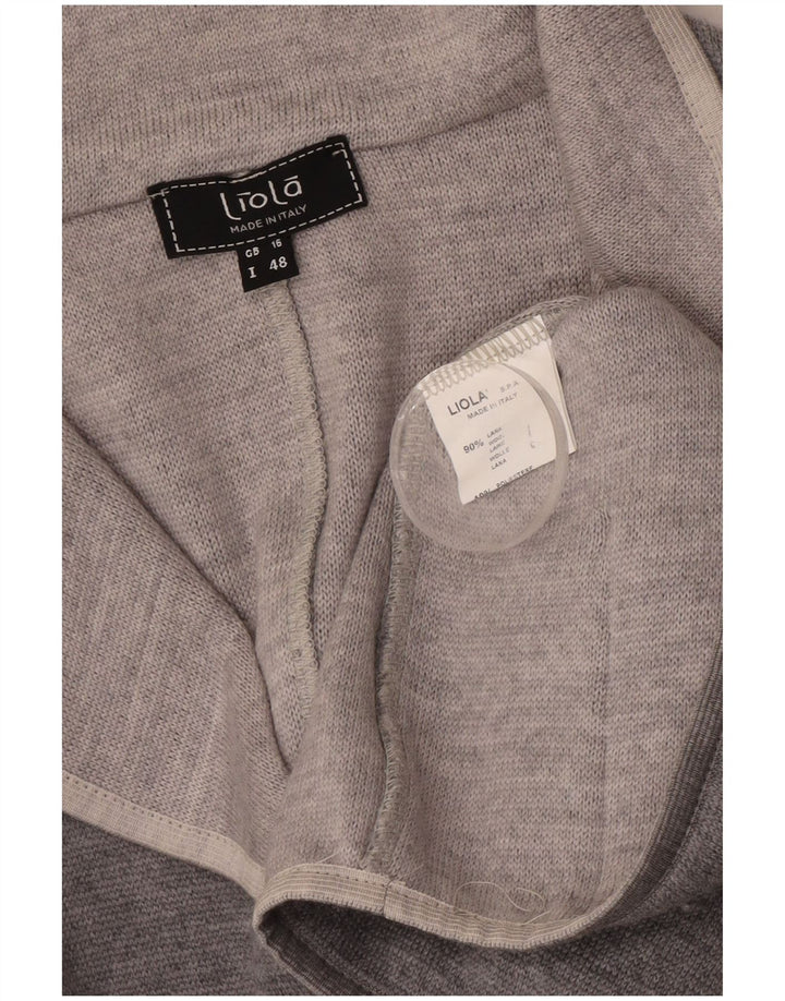 Liola Γυναικείο μπουφάν blazer UK 16 Large Grey Wool