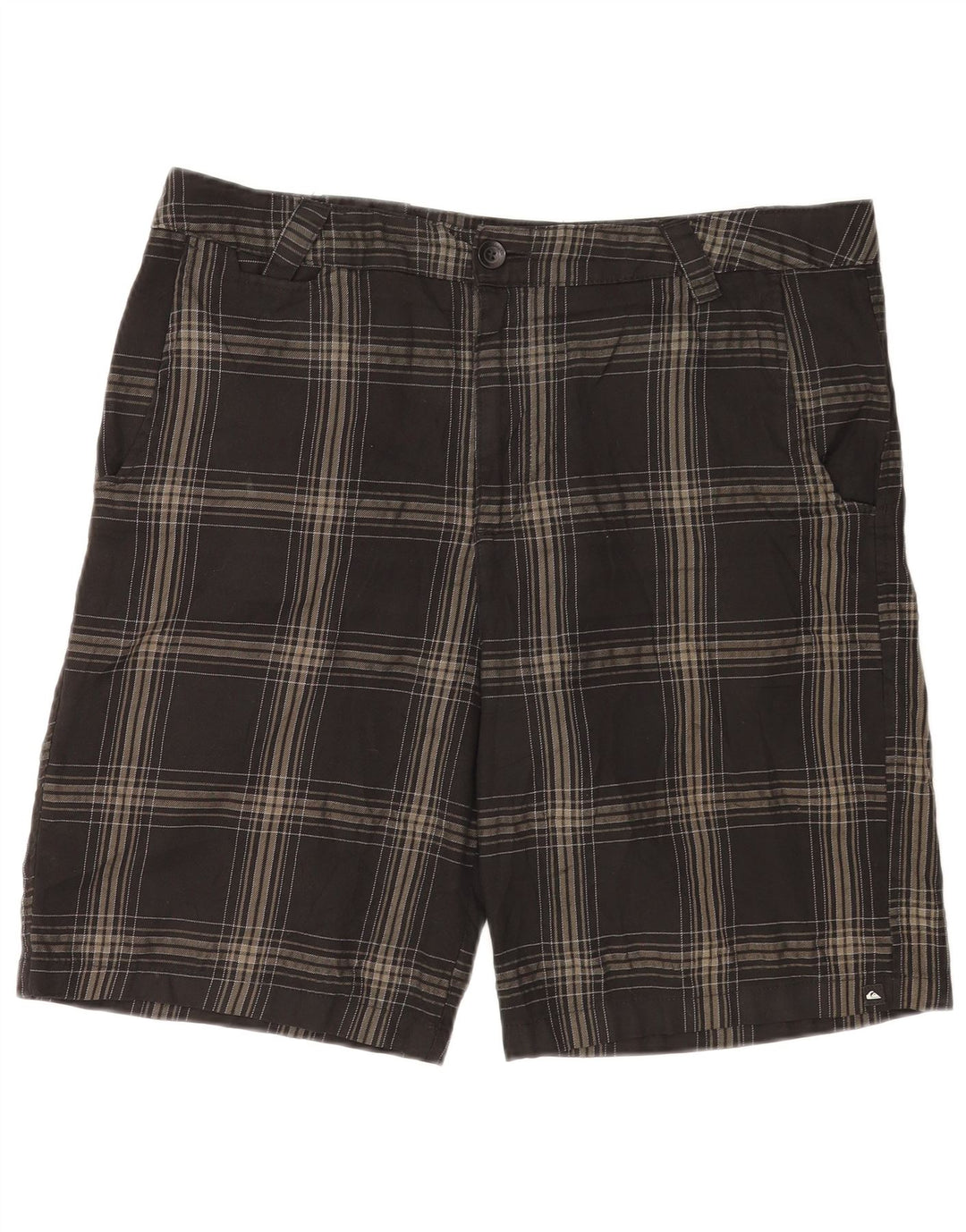 Ανδρικό σορτς Chino Quiksilver W36 Large Grey Check Polyester