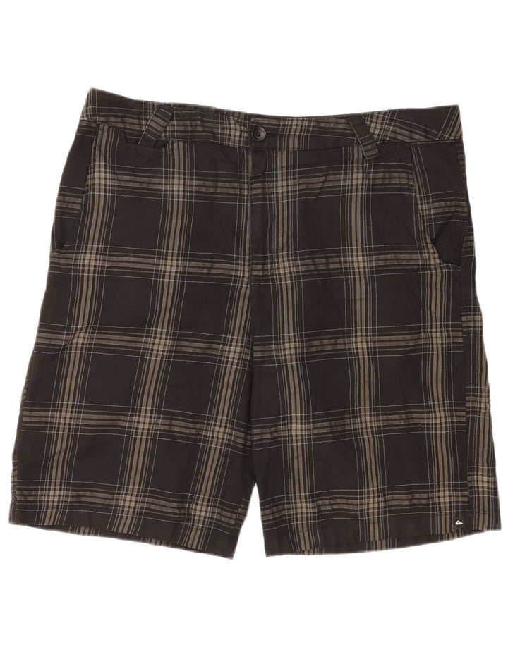 Ανδρικό σορτς Chino Quiksilver W36 Large Grey Check Polyester