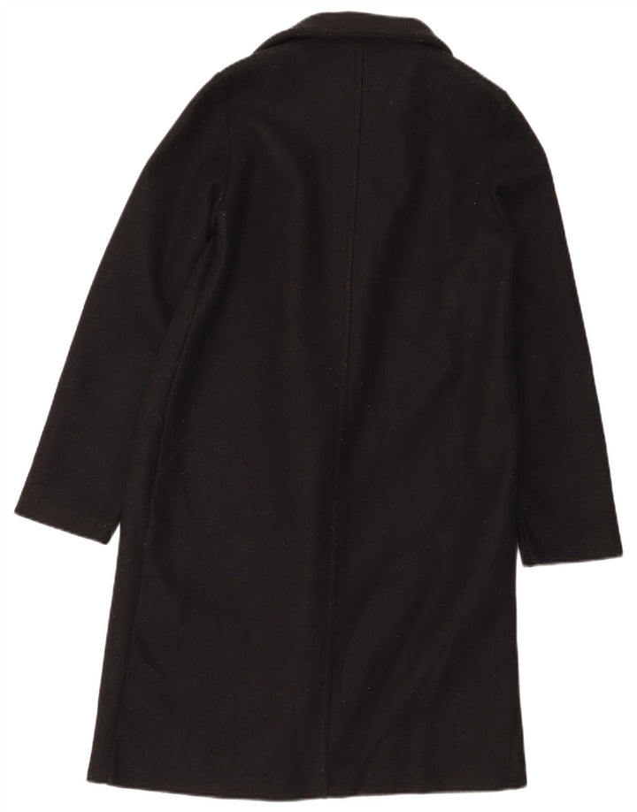 Zara Γυναικείο Ανοιχτό Παλτό UK 10 Small Black Polyester