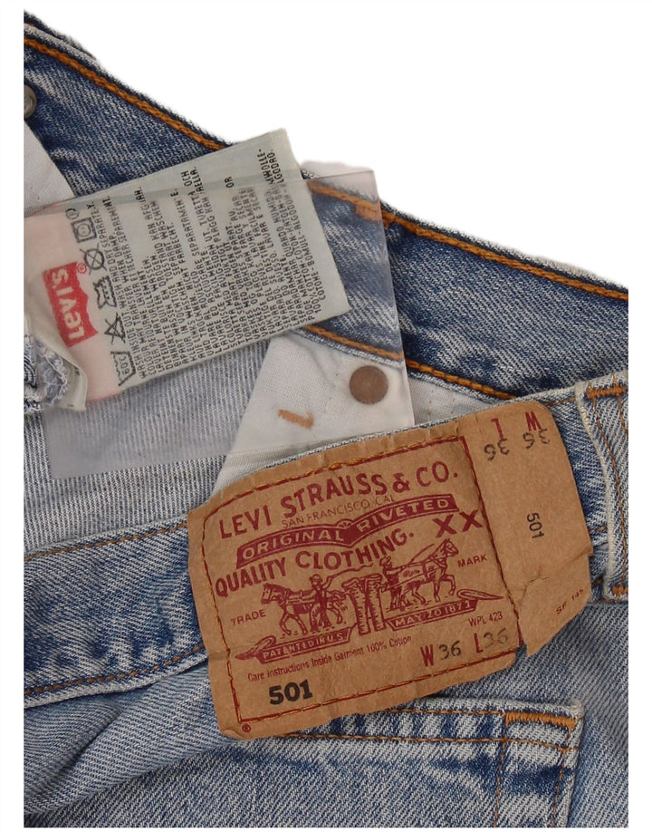 LEVI'S Ανδρικό Σορτς Τζιν 501 W36 Μεγάλο Μπλε Βαμβακερό