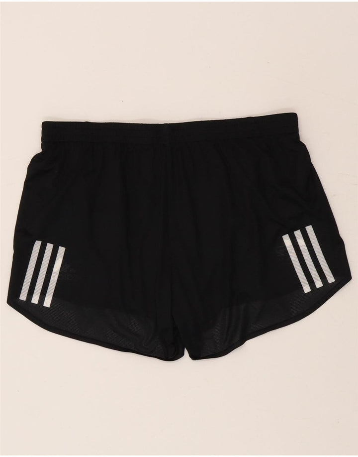 Γυναικείο γραφικό αθλητικό σορτς Adidas UK 12/14 Μεσαίο μαύρο πολυεστέρα