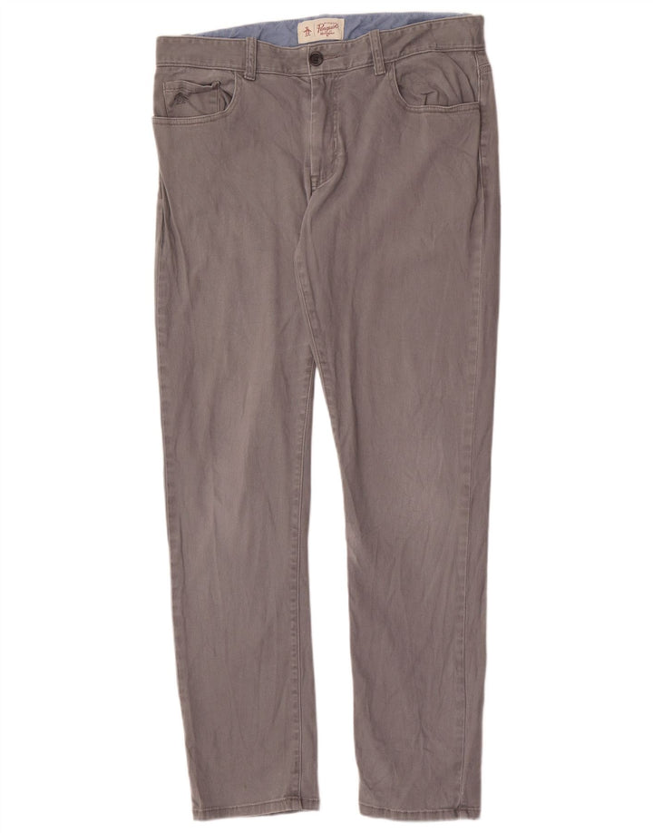 Ανδρικό παντελόνι Penguin Slim Casual W33 L32 Γκρι
