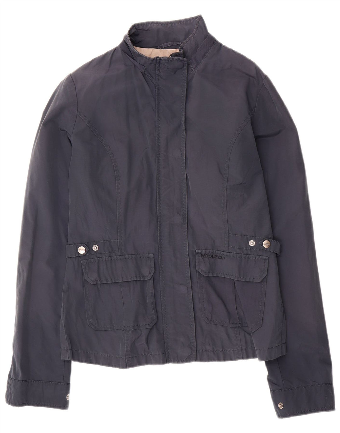 Woolrich Γυναικείο Bomber Jacket UK 16 Large Navy Blue Cotton