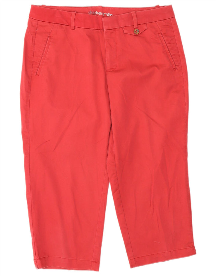 Dockers Γυναικείο παντελόνι Capri US 8 Medium W30 L20 Red Polyester
