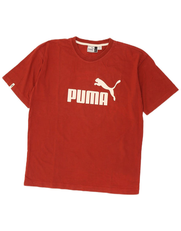 Ανδρικό γραφικό μπλουζάκι Puma Top Larg Brown