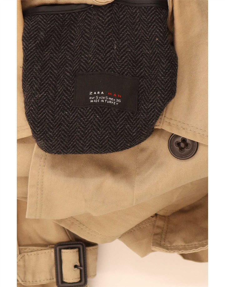 Zara Ανδρική καμπαρντίνα UK 36 Small Beige Polyester